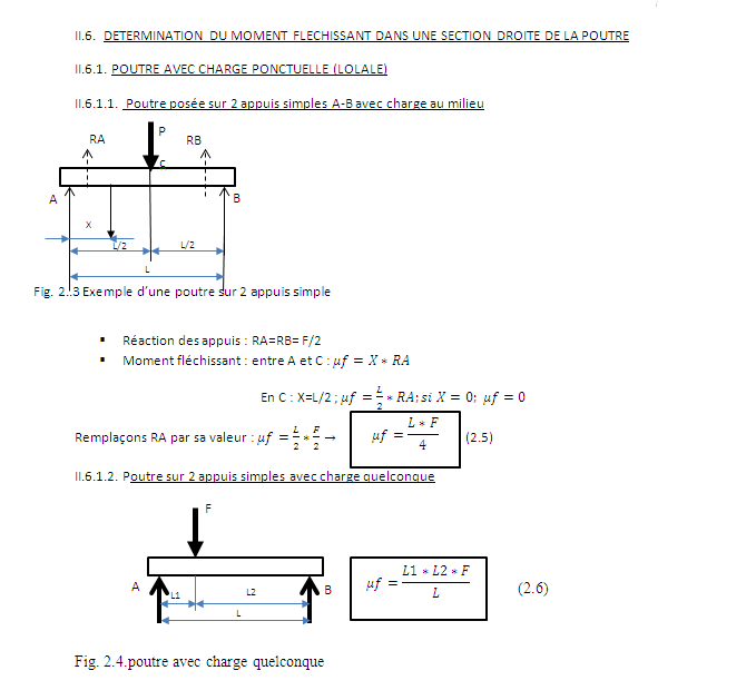 Schoolap FLEXION Détermination du moment fléchissant dans une